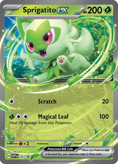 Sprigatito ex - 087 (SV: Scarlet & Violet Promo Cards) Near Mint Holofoil