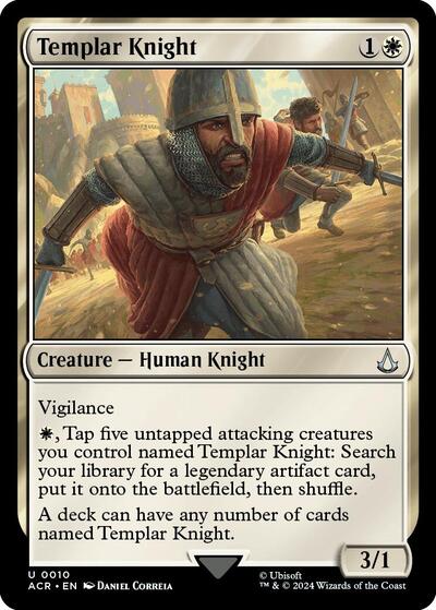 Templar Knight (Universes Beyond: Assassin's Creed) Light Play Foil