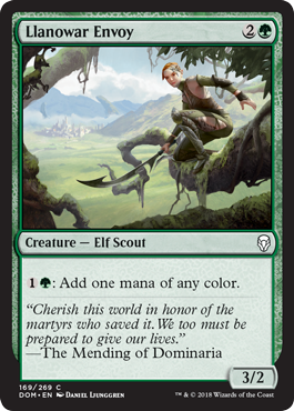 Llanowar Envoy (Dominaria) Light Play