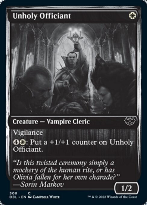 Unholy Officiant (Innistrad: Double Feature) Light Play