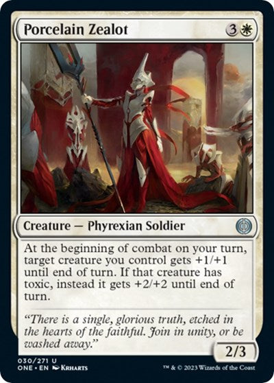 Porcelain Zealot (Phyrexia: All Will Be One) Light Play