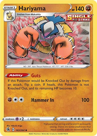 Hariyama (SWSH08: Fusion Strike) Light Play
