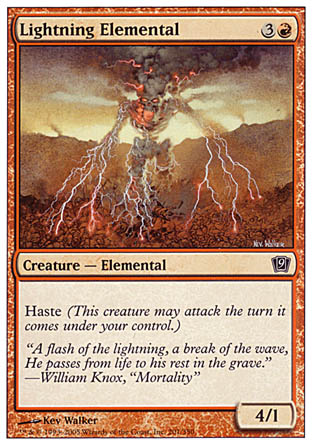 Lightning Elemental (9th Edition) Medium Play