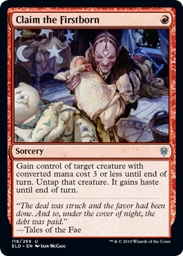Claim the Firstborn (Throne of Eldraine) Light Play Foil