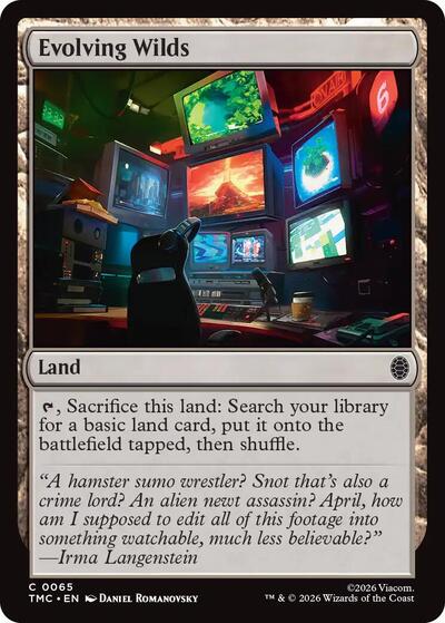 Evolving Wilds (Commander: Teenage Mutant Ninja Turtles) Light Play