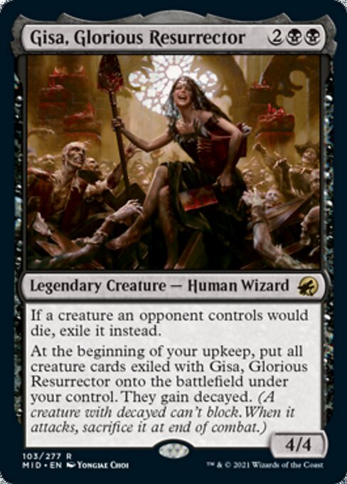 Gisa, Glorious Resurrector (Innistrad: Midnight Hunt) Light Play