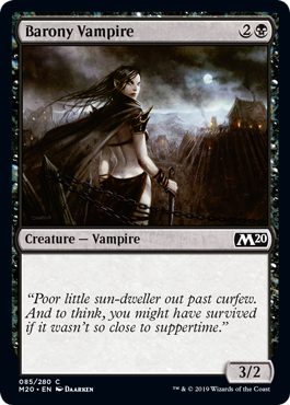 Barony Vampire (Magic 2020 Core Set) Light Play