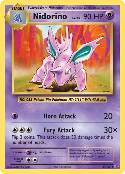 Nidorino (XY - Evolutions) Medium Play
