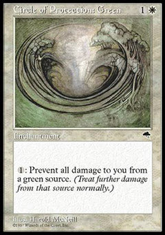Circle of Protection: Green (Tempest) Heavy Play