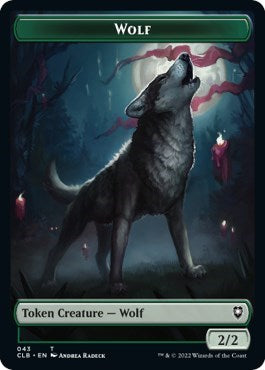 Wolf / Insect Double-sided Token (Commander Legends: Battle for Baldur's Gate) Light Play
