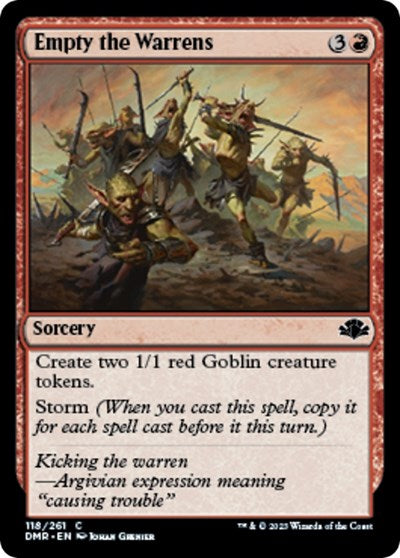 Empty the Warrens (Dominaria Remastered) Light Play