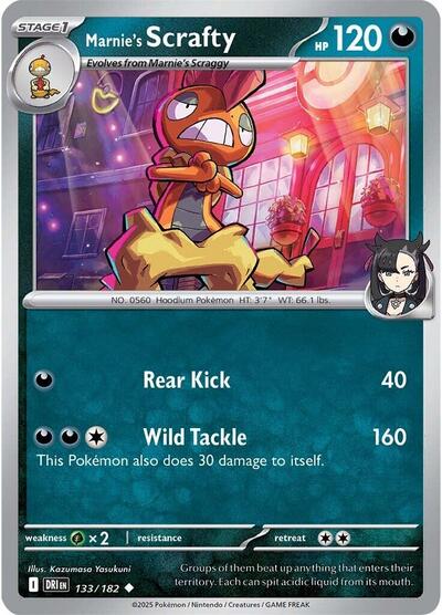 Marnie's Scrafty (SV10: Destined Rivals) Light Play