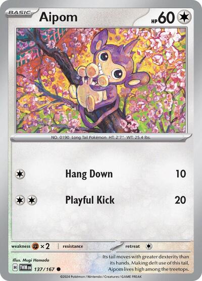 Aipom (SV06: Twilight Masquerade) Light Play