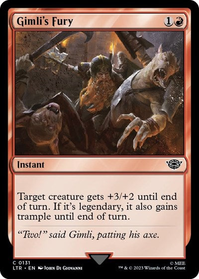 Gimli's Fury (Universes Beyond: The Lord of the Rings: Tales of Middle-earth) Light Play Foil