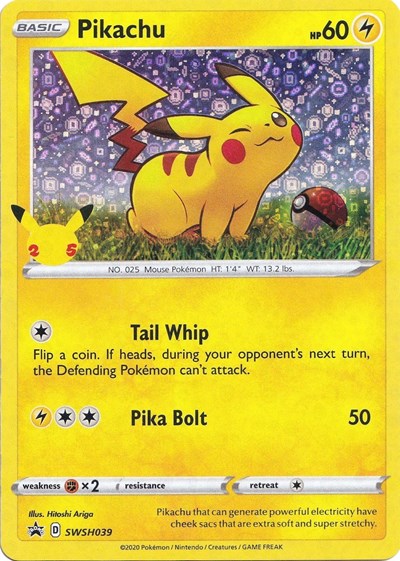 Pikachu - SWSH039 (General Mills) (Miscellaneous Cards & Products) Heavy Play Holofoil