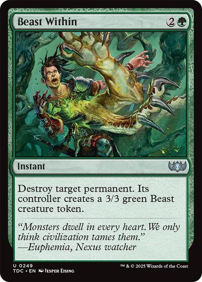 Beast Within (Commander: Tarkir: Dragonstorm) Light Play