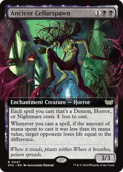 Ancient Cellarspawn (Extended Art) (Commander: Duskmourn: House of Horror) Light Play