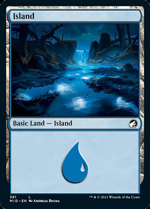 Island (381) (Innistrad: Midnight Hunt) Light Play