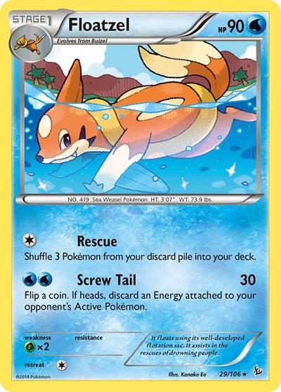 Floatzel (XY - Flashfire) Damaged / Poor