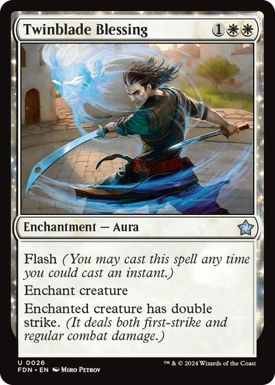 Twinblade Blessing (Foundations) Light Play Foil