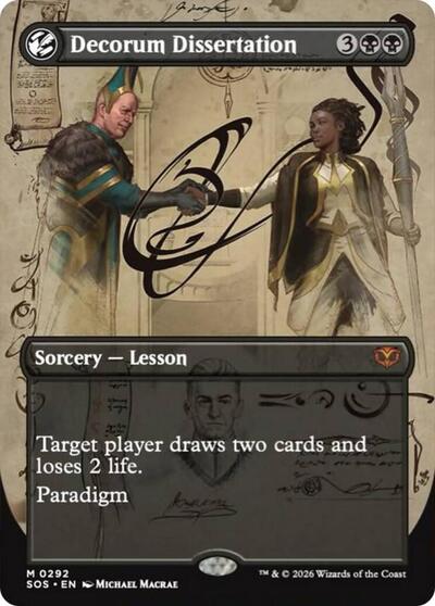 Decorum Dissertation (Borderless) (Secrets of Strixhaven) Light Play