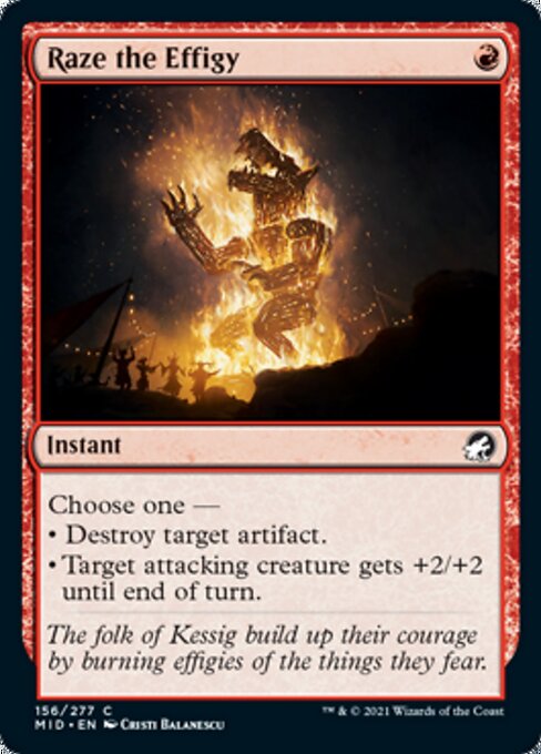 Raze the Effigy (Innistrad: Midnight Hunt) Heavy Play