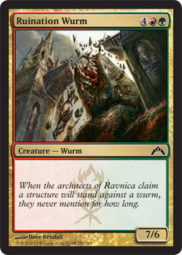 Ruination Wurm (Gatecrash) Light Play