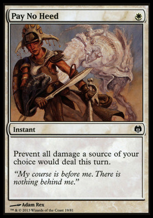 Pay No Heed (Duel Decks: Heroes vs Monsters) Light Play