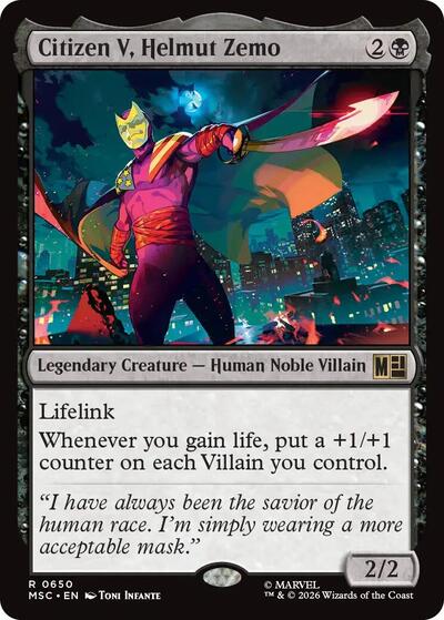 Citizen V, Helmut Zemo (Commander: Marvel Super Heroes) Light Play Foil