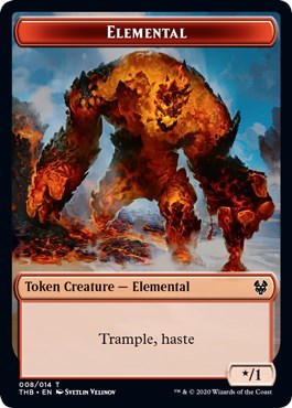 Elemental Token (Theros Beyond Death) Light Play