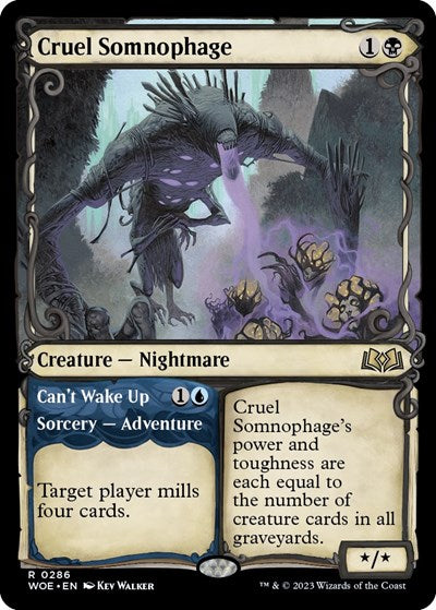 Cruel Somnophage (Showcase) (Wilds of Eldraine) Light Play