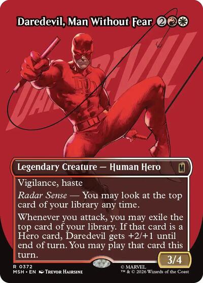 Daredevil, Man Without Fear (Borderless) (0372) (Marvel Super Heroes) Light Play
