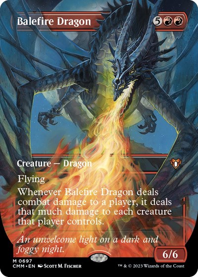 Balefire Dragon (Borderless) (Commander Masters) Near Mint Foil