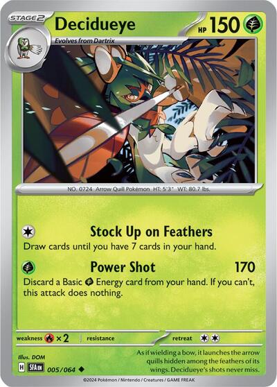 Decidueye (SV: Shrouded Fable) Light Play
