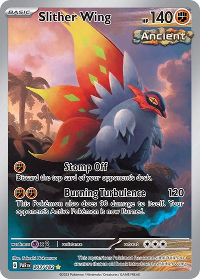 Slither Wing - 203 (Scarlet and Violet: Paradox Rift) Light Play Holofoil