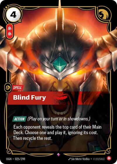 Blind Fury (Origins) Light Play Foil