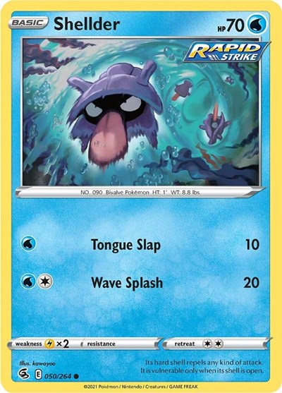 Shellder (SWSH08: Fusion Strike) Light Play Reverse Holofoil