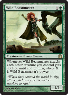 Wild Beastmaster (Return to Ravnica) Light Play Foil