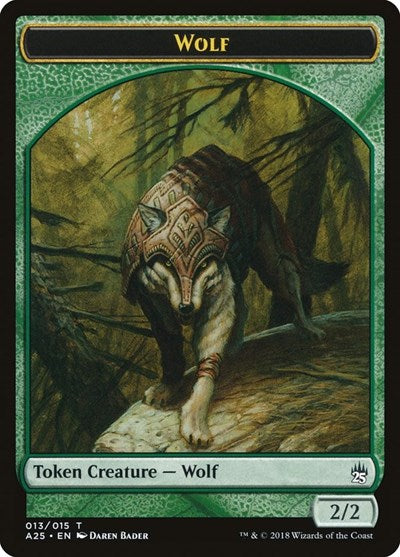 Wolf Token (013) (Masters 25) Light Play