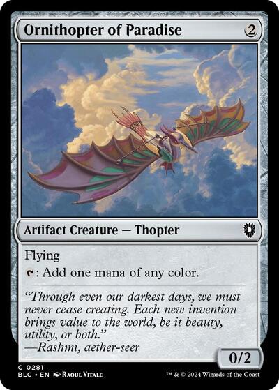 Ornithopter of Paradise (Commander: Bloomburrow) Light Play