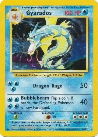 Gyarados (Base Set) Damaged / Poor Holofoil