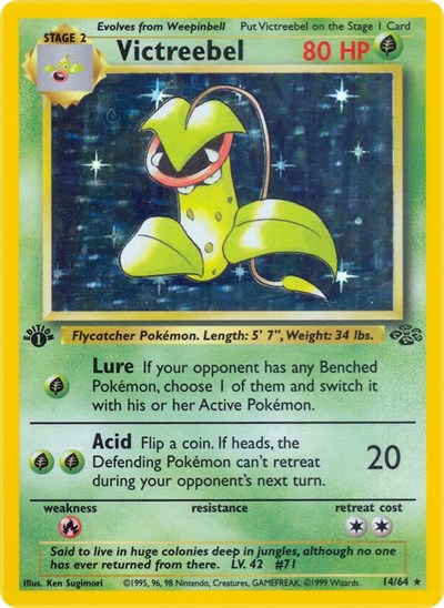 Victreebel (14) (Jungle) Heavy Play Holofoil Unlimited