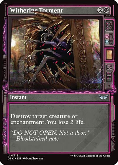 Withering Torment (Showcase) (Duskmourn: House of Horror) Light Play Foil