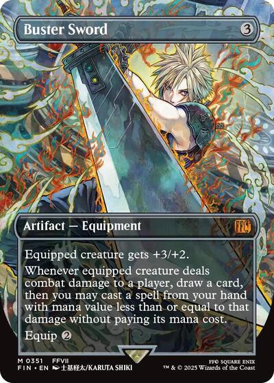 Buster Sword (Borderless) (Universes Beyond: FINAL FANTASY) Light Play