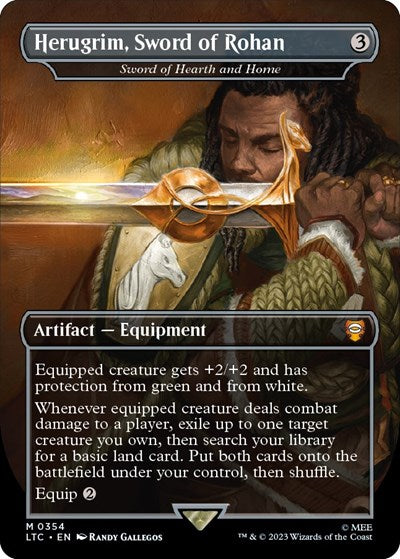 Herugrim, Sword of Rohan - Sword of Hearth and Home (Commander: The Lord of the Rings: Tales of Middle-earth) Near Mint Foil