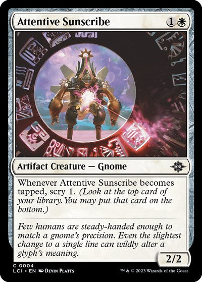 Attentive Sunscribe (The Lost Caverns of Ixalan) Light Play