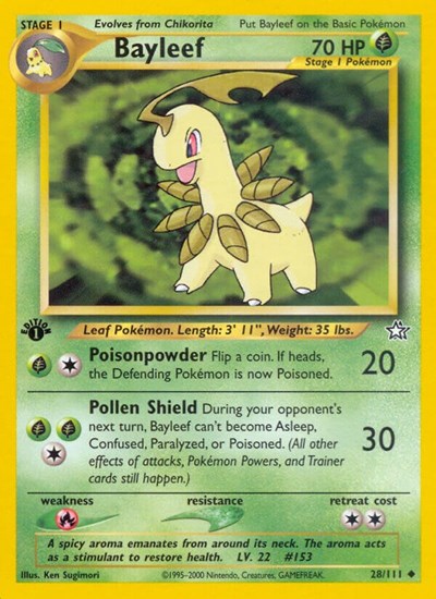 Bayleef (28) (Neo Genesis) Medium Play Unlimited