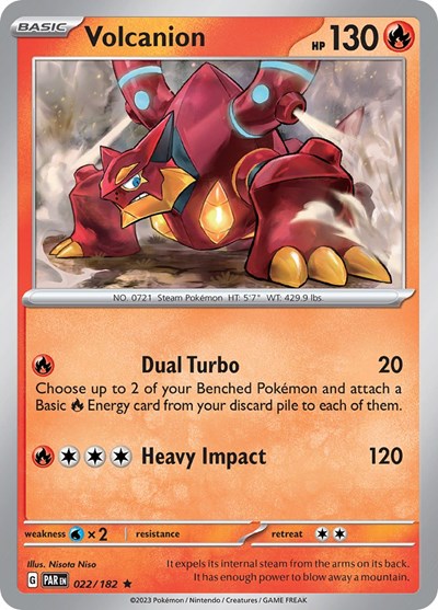 Volcanion (Scarlet and Violet: Paradox Rift) Light Play Reverse Holofoil