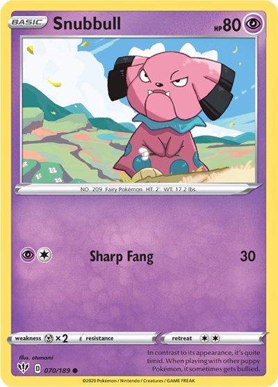 Snubbull (SWSH03: Darkness Ablaze) Light Play