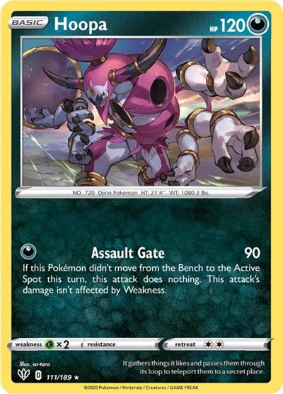 Hoopa (SWSH03: Darkness Ablaze) Light Play Reverse Holofoil